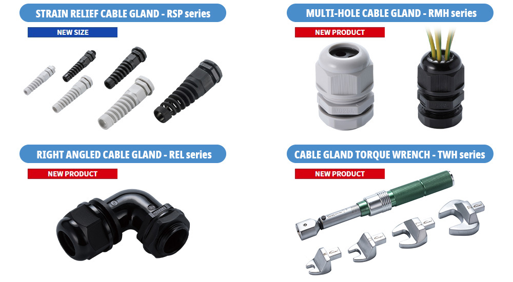 NEW CABLE GLAND and TORQUE WRENCH for CABLE GLAND TAKACHI Manufacturer of electronics